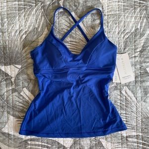 NWT Athleta Triangle Tankini A-C (S, Cerulean Blue)